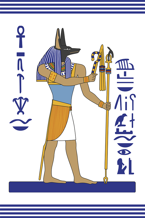 Ilustracion Dios Anubis