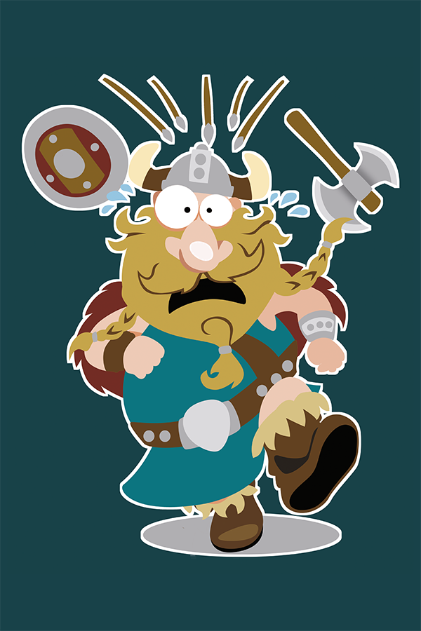 Ilustracion Olaf el vikingo