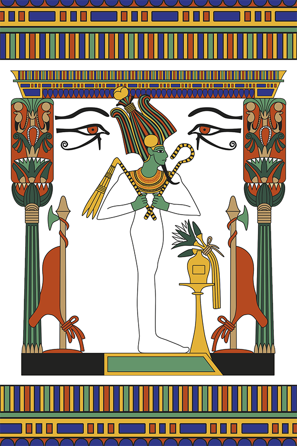 Ilustracion Dios Osiris